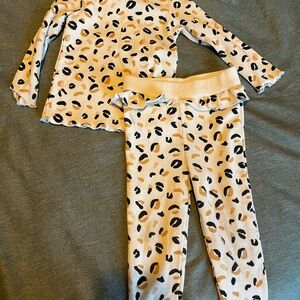 Leopard Print Kids Pajamas Set